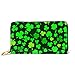 Produktbild JHGFG Mode Handtasche Reißverschluss Brieftasche Hintergrund Klee St Patricks Day Vektor Telefon Clutch Geldbörse Abendkupplung Blocking Leder Brieftasche Multi Card Organi