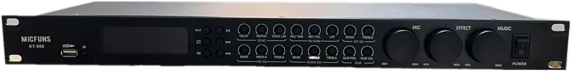 Amazon.com: Micfuns KT900 Digital Pre-stage Effector Anti-howling Audio ...