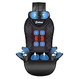 Sotion Back Massager with Compress & Heat, Vibrating Massage Chair Pad for Home or Office Use,Height Adjustable Massage Seat Helps Relieve Stress and Fatigue for Neck, Back, Waist and Hips