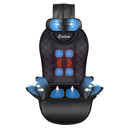Sotion Back Massager With Compress & Heat, Vibrating Massage Chair Pad For Home Or Office Use,Height Adjustable Massage Seat Helps Relieve Stress And Fatigue For Neck, Back, Waist And Hips #TOP29