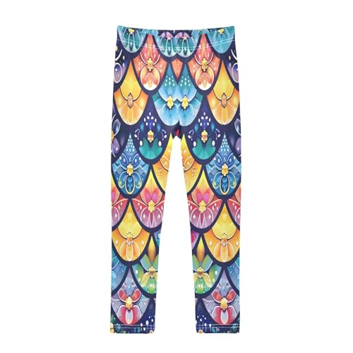 Toddler Girls Leggings Printed Yoga Pants Leggings Many Flower Bohemia for Kids