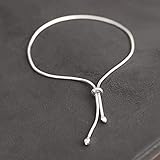 shangwang Fashion 925 Sterling Silber Schlangenkette Bogen Knoten Armband & Armreif Charm Armband verstellbare Frauen Fine Jewelry Accessoires