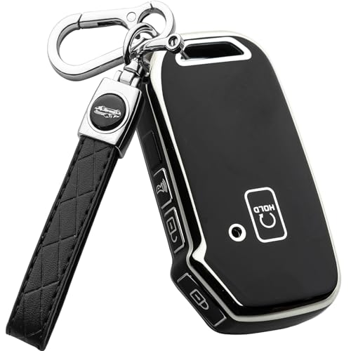 WTSHOPME Key Fob Cover Compatible with Kia Cerato Ceed Forte NIRO Sorento Seltos Sportage Soul Telluride Remote Smart Key