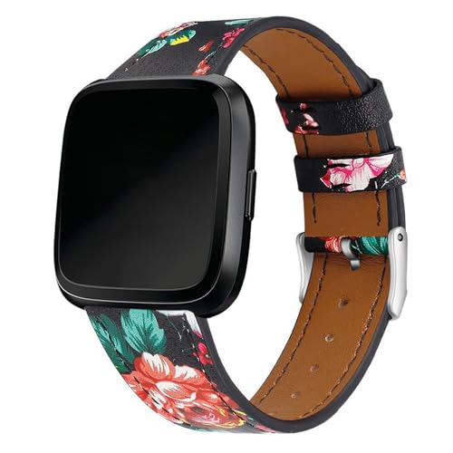 Bracelet en cuir compatible avec Fitbit Versa 2 idéal pour le bureau - 2