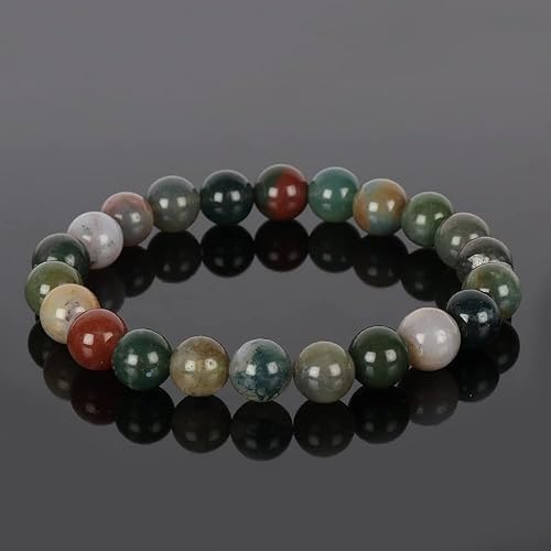 Miniatura 3 de GEMHUB Pulseras de chakras naturales con cuentas de roca Yinyang de 0.315 in con piedras preciosas naturales elásticas para yoga