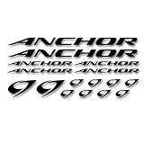 【ANCHOR】アンカー対応 ステッカーSET 防水■大小セット■カッティングステッカー■ロードバイク、クロスバイク、レーシングバイク、フレーム、カーボンフレーム、RS6 RL1 RP8 ブリジストン・ブリヂストン互換 (ブラック)