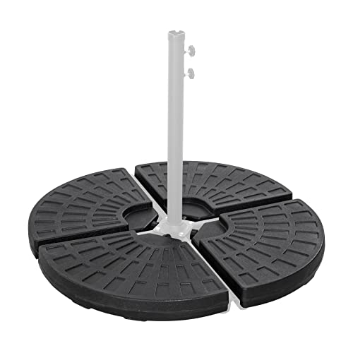 Image of NUU GARDEN Round Patio Umbrella Base, Weighted Umbrella Base with Hand-turn Knob, for Garden, Backyard, Poolside