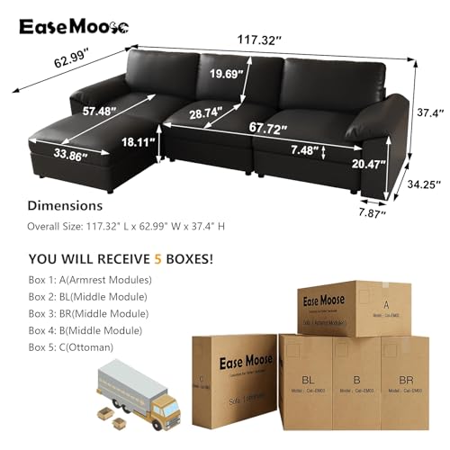 Luxury Faux Leather Reclining Sofa