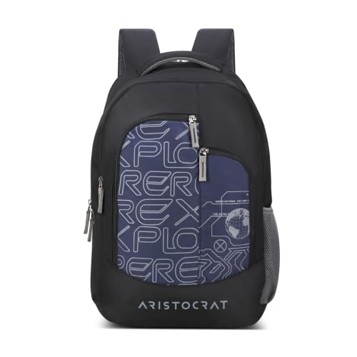 Image of Aristocrat Code 17 Inch Compatible Laptop Backpack 32 L | Premium Durable Fabric | 3 Spacious Compartments | Padded Shoulder Straps | 2 Quick Access Pocket | Ergonamic Back