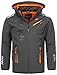 Produktbild Geographical Norway Herren Herbst Winter Jacke Softshell Jacke Outdoor Regen Übergangs, Farbe:Dunkelgrau, Größe:5XL