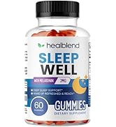 healblend Sleep Well Gummies with Vitamin B6, Passiflora Extract, Melatonin, 60 Gummies