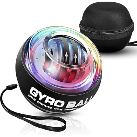 MEMOEVER Wrist Gyro Ball Trainer with LED Lights Cover