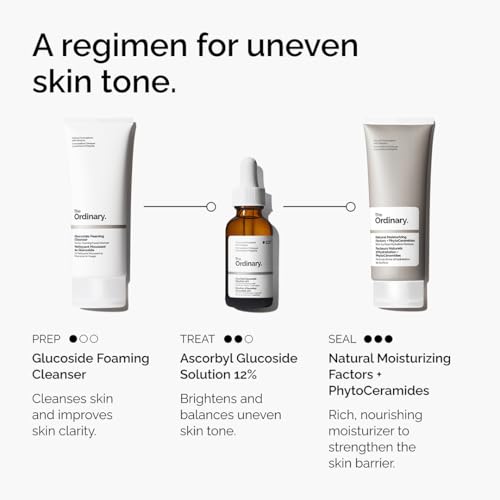 Image of The Ordinary Ascorbyl Glucoside Solution 12%, Brightening Vitamin C Serum for Even Skin Tone and Antioxidant Protection 30ml