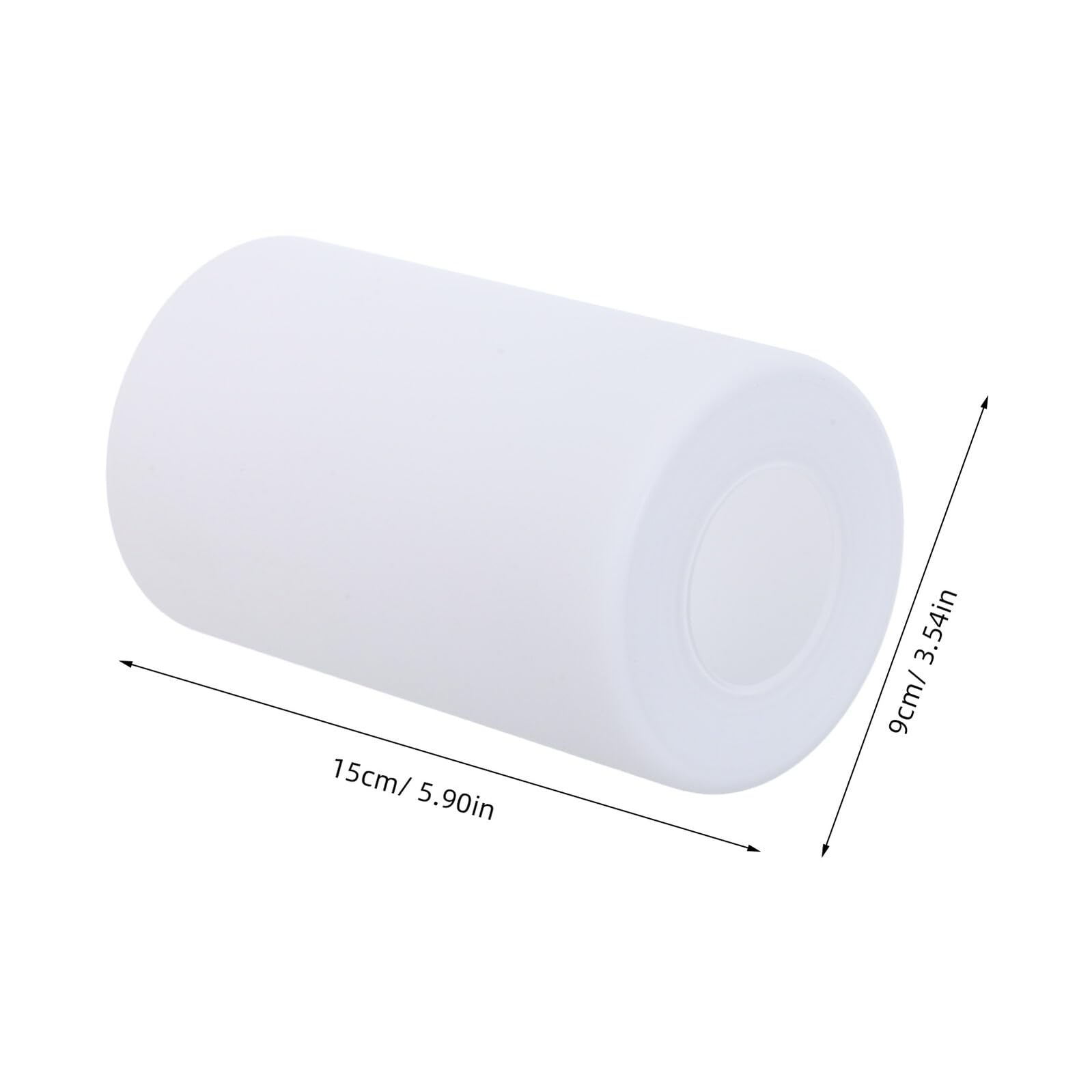IMIKEYA Paralume cilindrico in vetro latteo per lampade da tavolo e a sospensione diametro 90 mm, altezza 150 mm, base E27, set di 2 pezzi ricambio per illuminazione