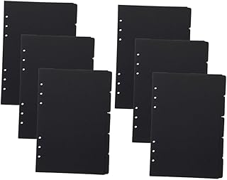 STOBOK Guias 6 Conjuntos De Separador De Índice De Página Bloco De Notas Clipes De Fichário Bloco De Notas Divisores De Fichário A5 Divisórias De Arquivos Fichário Divisórias A5 Abas