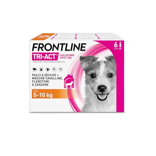FRONTLINE Triact, 6 Pipette, Cane S (5-10Kg), Antiparassitario per Cani
