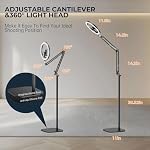 10" Overhead Phone Mount with Ring Light, 360° Circle Light - CRI >95 & Adjustable 70" Height, Selfie Ring Light Tripod for Photography, Live Streaming, Camera, Cooking and Content Creation