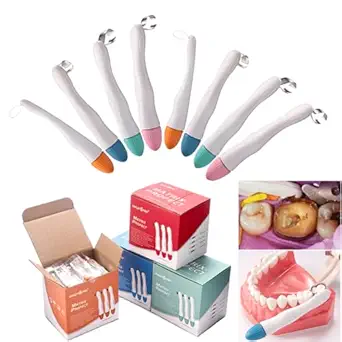 Easyinsmile Dental Pro Matrix Bands Interproximal Metal Matrices System Adjustable Matrix Ring for Molar/Premolar Restoration (10PCS 6MM Curved)