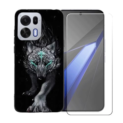 LCEHTOGYE �K�p OPPO Find X9S Pro 5G +�����K���X�X�N���[���v���e�N�^�[�p�P�[�X�A�K�p OPPO Find X9S Pro 5G (6,32")�ƌ݊����̂���u���b�N�\�t�gTPU�V���R���Q���P�[�X�ی�J�o�[ LLM22