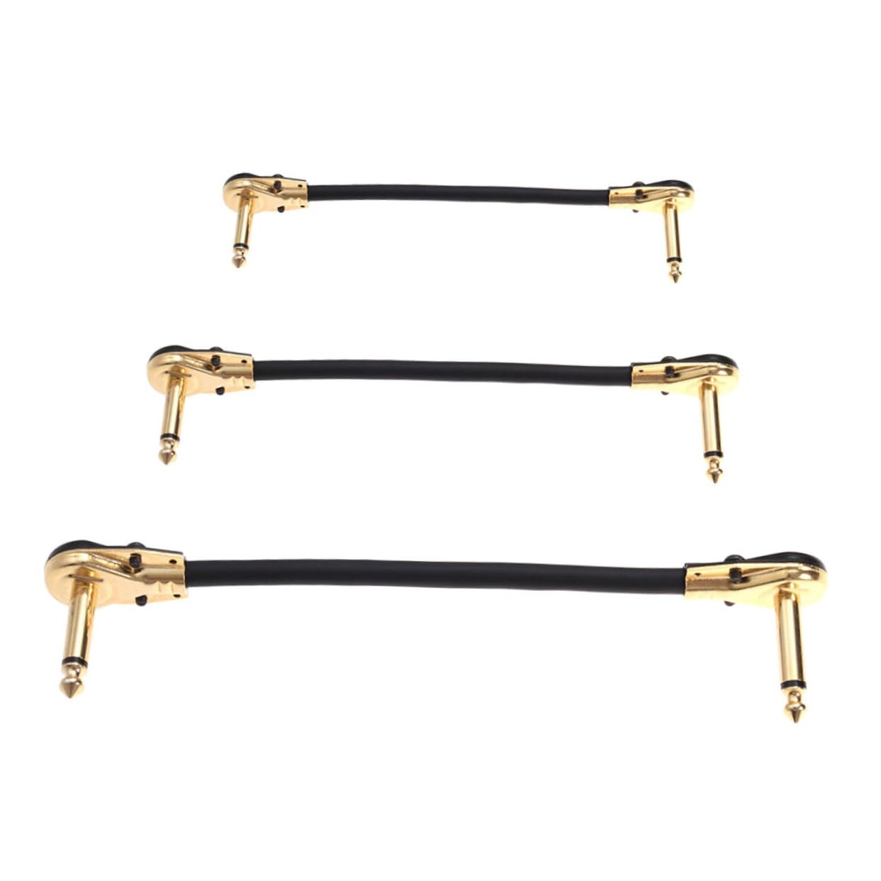 Toddmomy 2 Series Cable De Audio Para Guitarra De Conector Plano Accesorio De Guitarra Eléctrica Transmisión Confiable Y Práctica 3 Piezas*2
