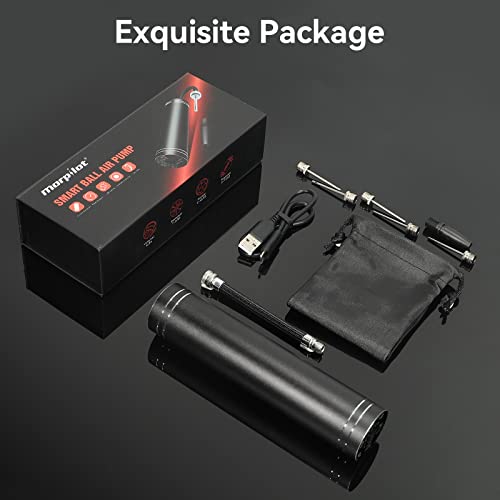 Ball Pump For Sports Balls, Morpilot Electric Basketball Pump Portable Air Pump For Balls Football, Soccer, Volleyball, Rugby, Swimming Ring, 4 Ball Modes, Auto Off, Fast Inflation With Needles #TOP7