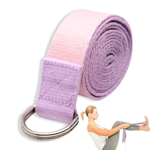AUEFUDQ Cintura Yoga - per Un Migliore Stretching - per Principianti e avanzati - Cintura Yoga con Fibbia in Metallo [180 x 4 cm].