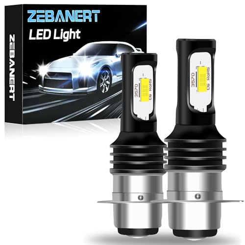 ZEBANERT Compatible with Yamaha Raptor 350 600 660R 700 700R Yamaha YFZ450 ATV motorcycle fog lamp, H6M Hi/Lo Motorcycles ATV fog lamp bulb, 6000LM 6000K White Light, Pack of 2