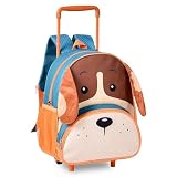 Mochila de Rodinha Infantil Cachorro Escolar Crian�a Clio Pets 13 Polegadas (Marrom)