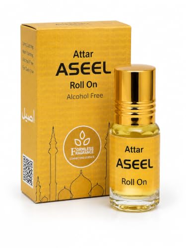 Image of Formless Aseel 3ml Attar Unisex - Premium Fragrance Oil, Long Lasting Alcohol-Free Perfume, Sweet Floral Fresh Scent, Pocket Size Roll-On, Travel Friendly Daily Wear & Special Occasions