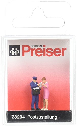 Preiser 28204 Postal Delivery Postman & Lady HO Model Figure