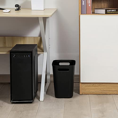 UUJOLY-Plastic-Small-Trash-Can-Wastebasket-Garbage-Container-Basket-for-Bathrooms-Laundry-Room-Kitchens-Offices-Kids-Rooms-Dorms-35-Gallon-Black