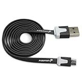 Fosmon Vivid Series Micro USB Flat Cable - Black