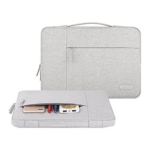 Image of MOSISO Laptop Case 16 inch, 15-15.6 inch Laptop Sleeve with Handle Compatible with MacBook Pro 16 inch, HP, Acer, Dell, Lenovo, ASUS Notebook, Polyester Multifunctional Computer Bag, Gray