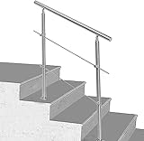 barandilla acero inoxidable y vidrio 【Aplicación】 Es muy adecuado para su uso como escaleras, balcones, barandas, patios en interiores y exteriores. Esto es muy útil para niños y ancianos que tienen dificultades para subir y bajar escaleras, también puede decorar bien su hogar.