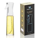 Hula Home Oil Sprayer for Cooking (8.5oz/250ml) Glass Olive Oil Mister, Spray Bottle for Food -White