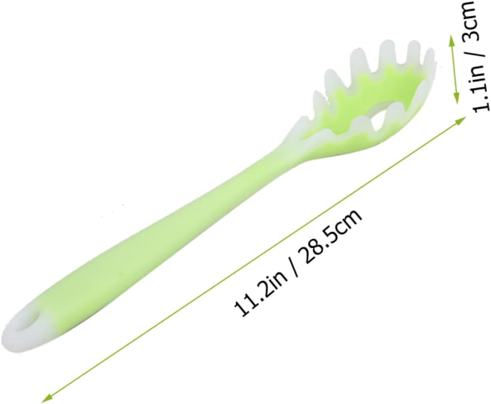 Generic 2pcs Silicone Pasta Tongs for Serving Home Kitchen Non-stick Noodles Serving Spoon