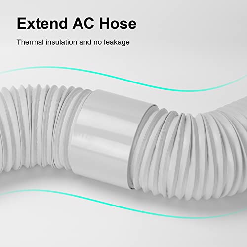 UNAOIWN Portable Air Conditioner Hose with Coupler, 5.9"/15CM Anti-Clockwise Thread Universal AC Exhaust Vent Duct, AC Tube Hose Kit Extension Parts Accessories Length up to 59” by UNAOIWN - Used condition - Image 6