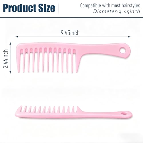 Peine para cabello rizado largo con dientes anchos miniatura 3