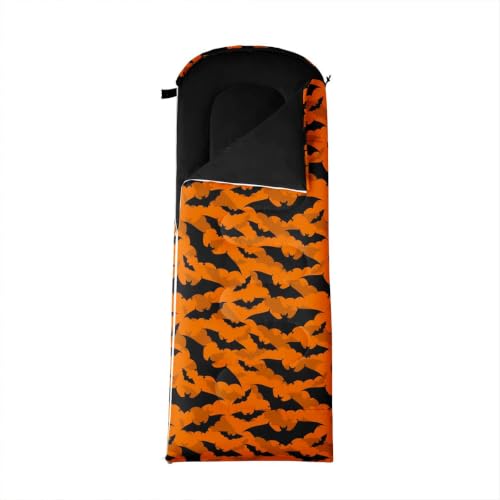 Bolsa de Dormir Infantil Halloween Pumpkin Skull, Estilo Gótico con Murciélago y Fantasma, Equipo para Camping miniatura 3
