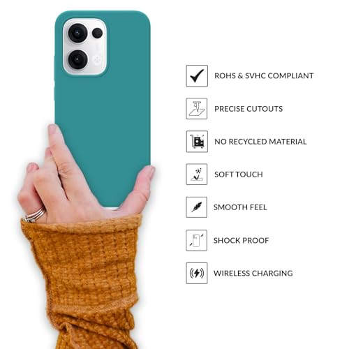 Image of SPRIG Compatible with Oppo Reno 13 5G Premium SilkTone Back Cover Drop Tested Shock Proof Mobile Case for Men, Women, Boys and Girls with Camera Protection (Ocean Blue)