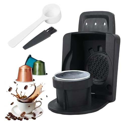 Coffee Pods Adapter for Dolce Gusto Reusable Coffee Pods Coffee Capsule Converter Holder for Ns Original Capsules Coffee Accessory(1spoon+1brush)