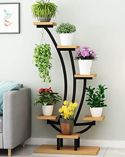 JISADER Support De Plante En Métal Doré, Support De Plante Du
