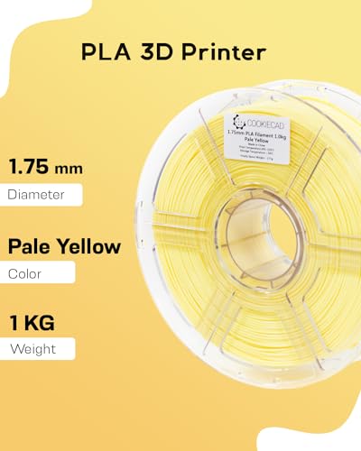 Filamento 3D amarillo pálido 1.75 mm 1 kg Cookiecad - Fernando Cortés