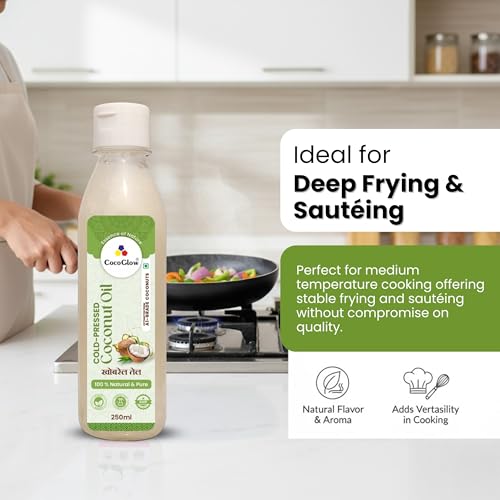 Image of CocoGlow Cold Pressed Coconut Oil Natural & Organic (250mlx4)