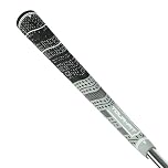 Golf Grip Tour Fit Dual Compound Premium Half Cord Golf Grips Standard Midsize Golf Grips with Golf Tape Set of 1/3/6/9/13 (Standard, Black/Gray 1 Single Grip)