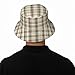 Cute Brown Grey Plaid Bucket Hat for Women Men Fishing Cap Fashion Summer Hat Lightweight Travel Outdoor Holiday Cap