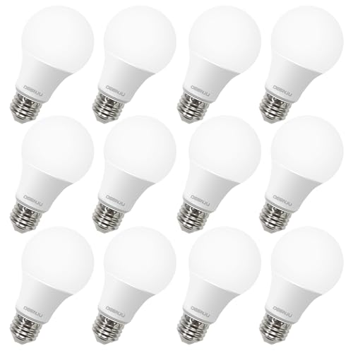 Image of DEGNJU A19 LED Light Bulbs Soft White 2700K, 60 Watt Equivalent, 800 Lumens, E26 Standard Base, Non-Dimmable, 8W Warm White LED Bulbs for Bedroom Living Room, 12 Pack