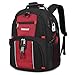 Zaino Porta PC Uomo Antifurto, Zaino Scuola Superiore Università Impermeabile Zaino Laptop da 15.6 Pollici con Porta USB Zaini da Viaggio Lavoro (Rosso - 15.6 Pollici)