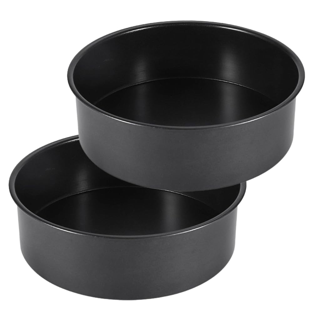 IVEOPPE Rund Backform,Backform 20cm Rund,2 Stück springform Set,Kuchenform Backformen mit,Runde Edelstahl-Kuchenform mit Antihaftbeschichtung,Geeignet für Kuchen,Brownies,Torten,Lasagned