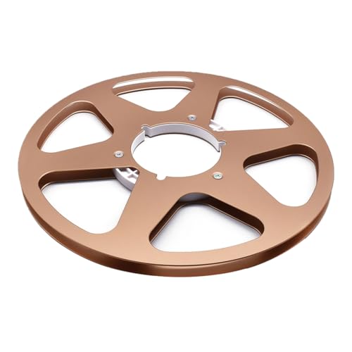 YIZITU Carrete de aluminio profesional con 6 agujeros para carrete de cinta abierta de 1/4 pulgadas y 10.5 pulgadas